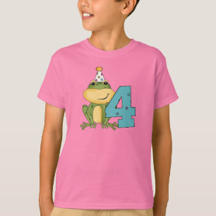 Party Frosch 4. Geburtstag T - Shirt und Geschenke