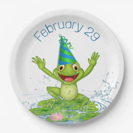 Party Frosch für Leap Jahr Geburtstag Pappteller