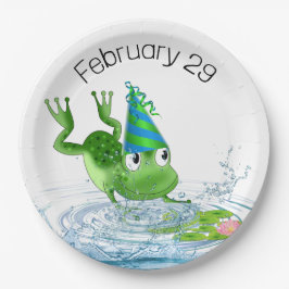 Party Frosch für Leap Jahr Geburtstag Pappteller