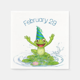 Party Frosch für Leap Jahr Geburtstag Serviette