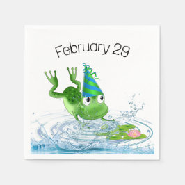 Party Frosch für Leap Jahr Geburtstag Serviette