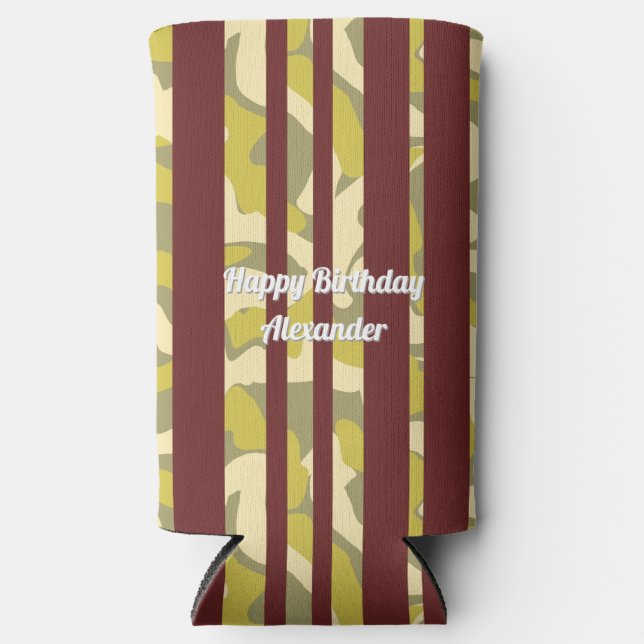 Party Fun Abstract Camo Stripe Pattern Selters Dosenkühler (Vorderseite)