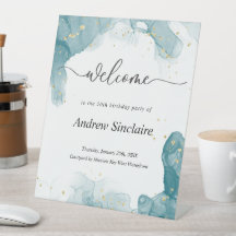 Party für aquamarin & Gold-Begrüßung