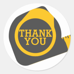 Party für Bauwerkzeuge Runder Aufkleber