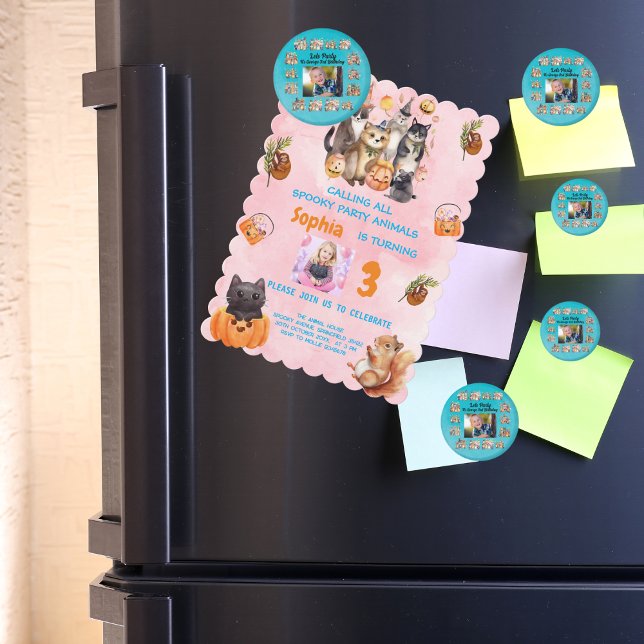 Party für benutzerdefinierte Fotos Thema Kindergeb Magnet (Von Creator hochgeladen)