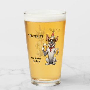 Party für benutzerdefinierten Text Glas