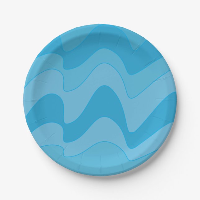 Party für blaue Streifen Pappteller