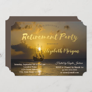 Party für Bootsanleger bei Sonnenuntergang Einladung