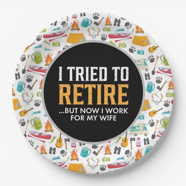 Party für Camping-Liebhaber Pappteller (Vorderseite)