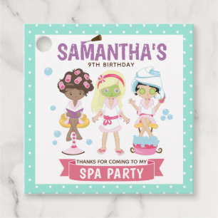 Party für coole und Girly-Wellness-Center Geschenkanhänger
