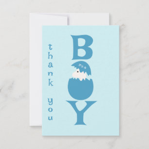 Party für das Baby Gender Reveal Dankeskarte