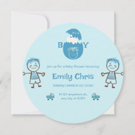 Party für das Baby Gender Reveal Einladung