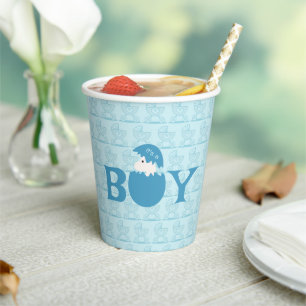 Party für das Baby Gender Reveal Pappbecher