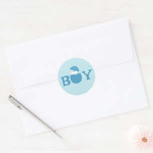 Party für das Baby Gender Reveal Runder Aufkleber