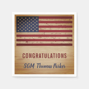 Party für das militärische Ruhestand - Patriotisch Serviette