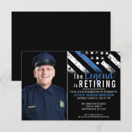 Party für das Polizeischutz bei Fotos mit dünner b Einladung