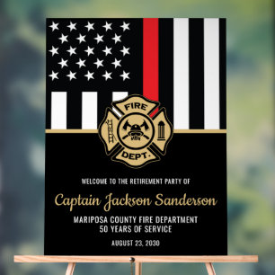 Party für das Ruhestand von Feuerwehren Acrylschild