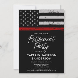 Party für das Ruhestand von Feuerwehren Einladung