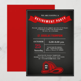 Party für das Ruhestand von Feuerwehrfahrzeugen Einladung