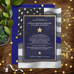 Party für das Ruhestand von Polizeibeamten Einladung