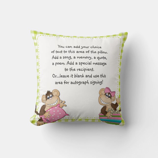 Party für das Schlammkissen des Affen Kissen (Vorderseite)