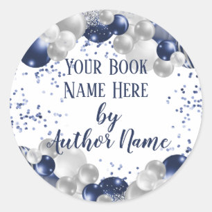 Party für das Signieren von Buchversionen Runder Aufkleber