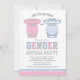 Party für das Team Pink oder Blue Baby Gender Einladung (Vorderseite)