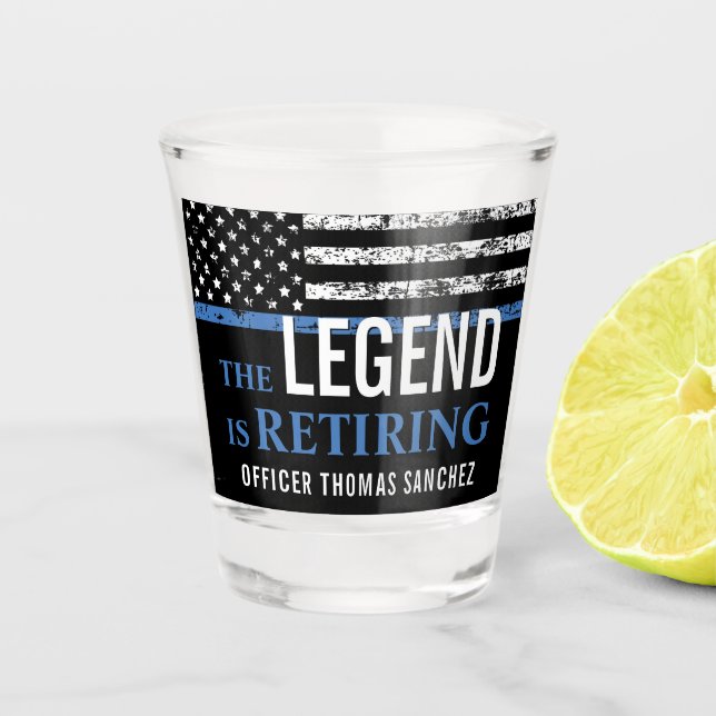 Party für das Zurückhalten der Flagge mit der blau Schnapsglas (Vorderseite)