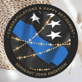 Party für das Zurückhalten von Polizeibeamten Thin Runder Aufkleber