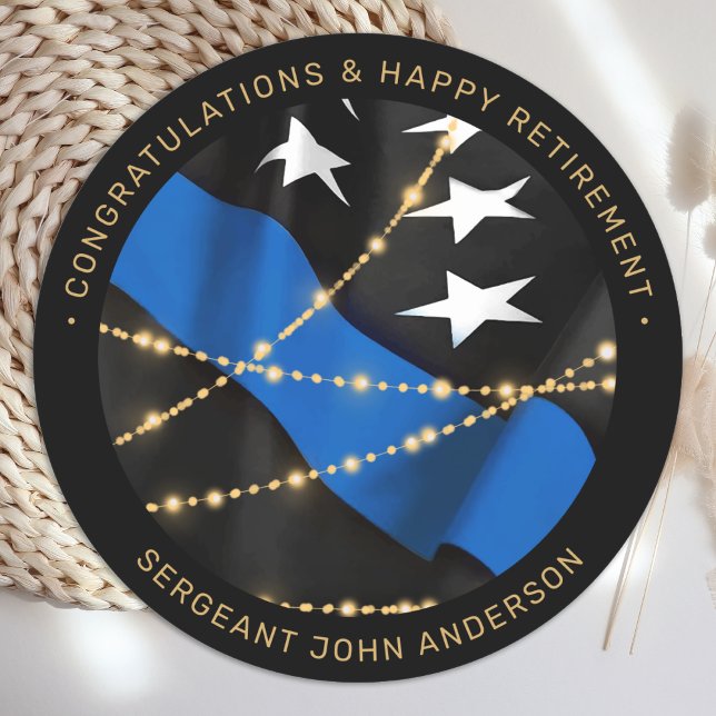 Party für das Zurückhalten von Polizeibeamten Thin Runder Aufkleber (Von Creator hochgeladen)