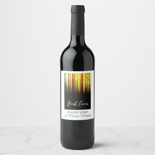 Party für den Buchstart - Buchabdeckung Weinetikett (Vorderseite)