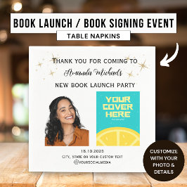 Party für den Buchstart des Autors Serviette