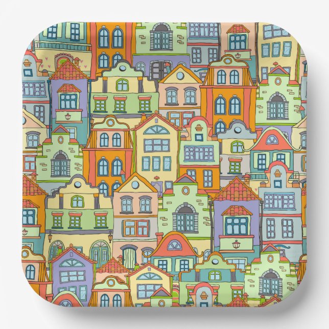 Party für den Haushalt Pappteller (Vorderseite)