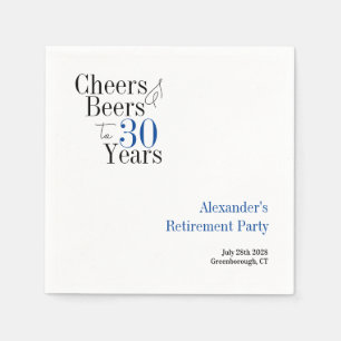 Party für die Altersversorgung 30 Jahre - Cheers a Serviette