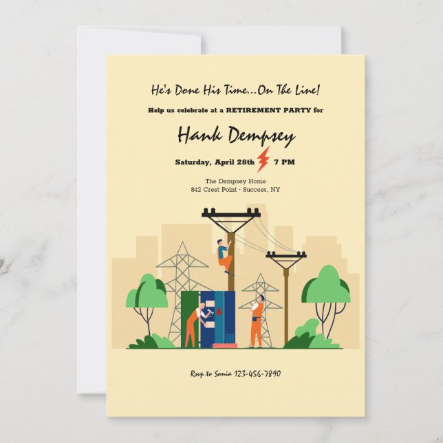 Party für die Altersvorsorge für Arbeitskräfte Einladung (Vorderseite)