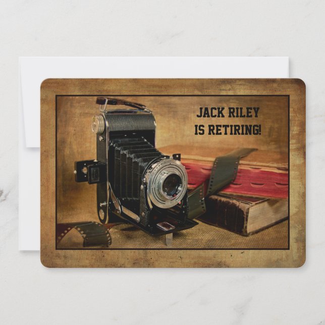 Party für die Altersvorsorge für Fotografen Einladung (Vorderseite)