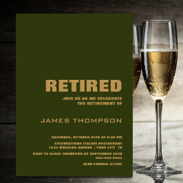 Party für die Altersvorsorge Modernes Einfaches Gr Einladung