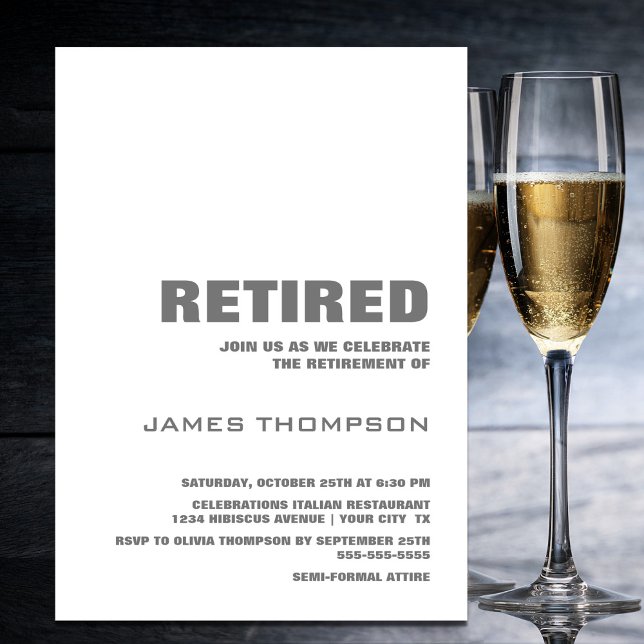 Party für die Altersvorsorge Modernes Einfaches We Einladung (Von Creator hochgeladen)