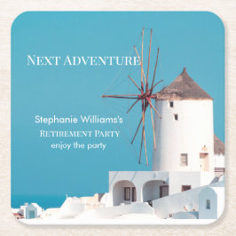 Party für die Bestimmung des Bestimmungsortes Grie Rechteckiger Pappuntersetzer