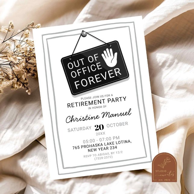 Party für die handgezeichnete Altersversorgung Einladung (Von Creator hochgeladen)