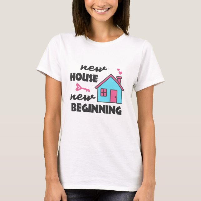 Party für die Haushaltsaufwärmung Neues Haus T-Shirt (Vorderseite)