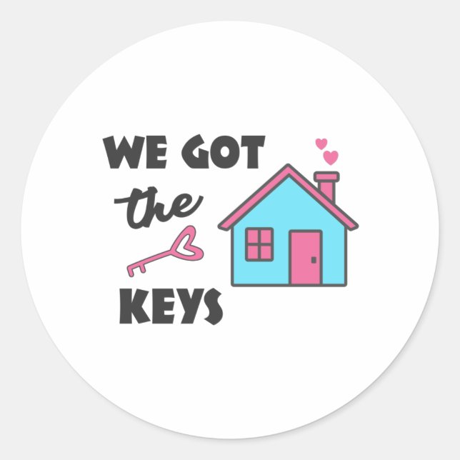 Party für die Haushaltsaufwärmung Wir got die Schl Runder Aufkleber (Vorderseite)