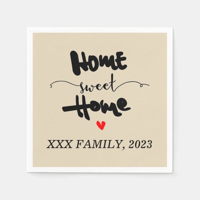 Party für die Haushaltserwärmung - NEUE ZUHAUSE, Z Serviette (Vorderseite)