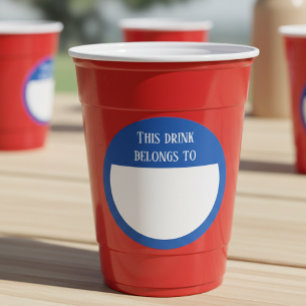 Party für die Kennzeichnung von Trinkaufklebern Runder Aufkleber