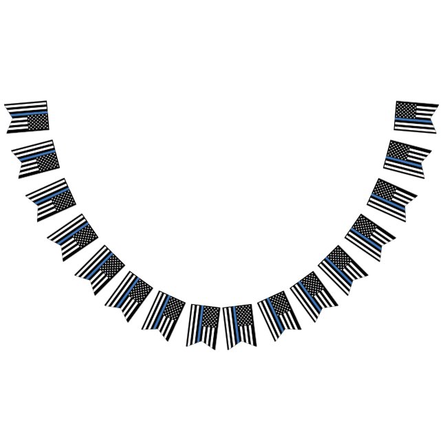 Party für die Polizeieinweisung Thin Blue Line Wimpelkette (Alle)