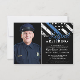 Party für die Polizeieinziehung Thin Blue Line Fot Einladung