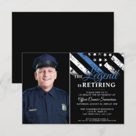 Party für die Polizeieinziehung Thin Blue Line Fot Einladung