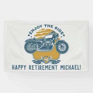 Party für die Rückgabe von Motorrädern Banner