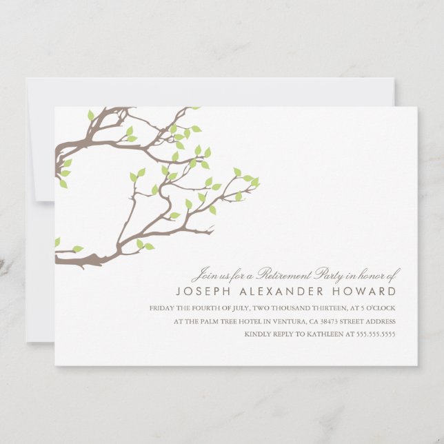 Party für die Ruhestandsregelung für verlockende B Einladung (Vorderseite)