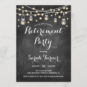 Party für die Ruhestandsregelung - Kopfbrett Einladung
